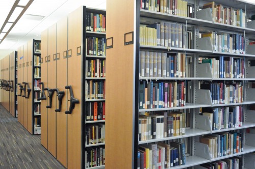 The Fenwick addition is filled with compact, movable shelving in order to hold its entire 1.5 million volume collection. (Johannah Tubalado/Fourth Estate)