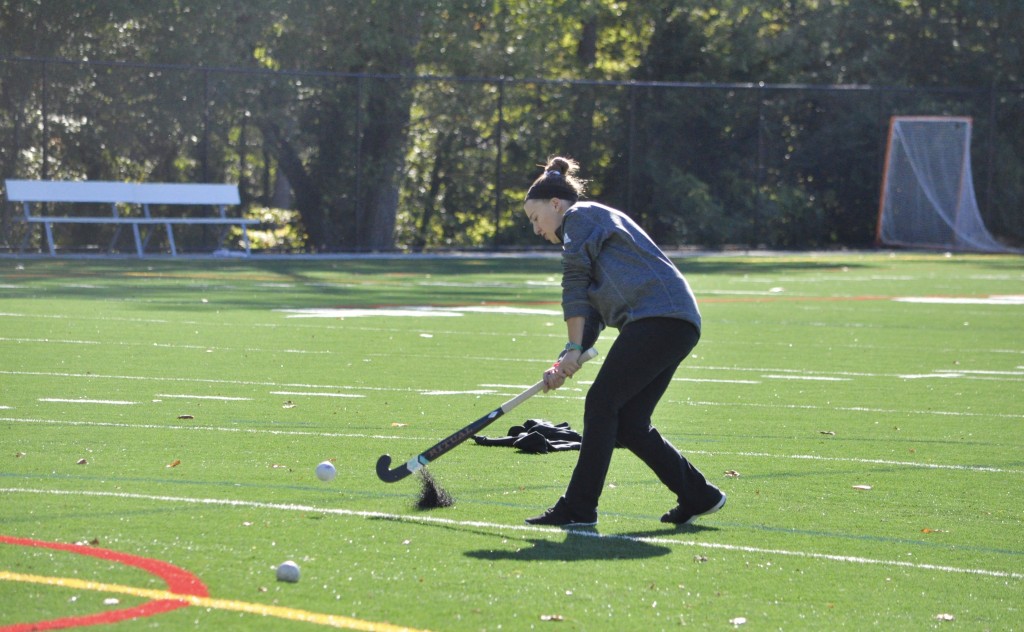Shannon Violetti strikes the ball during practice on October 14. Courtesy: Dave Schrack/IV Estate